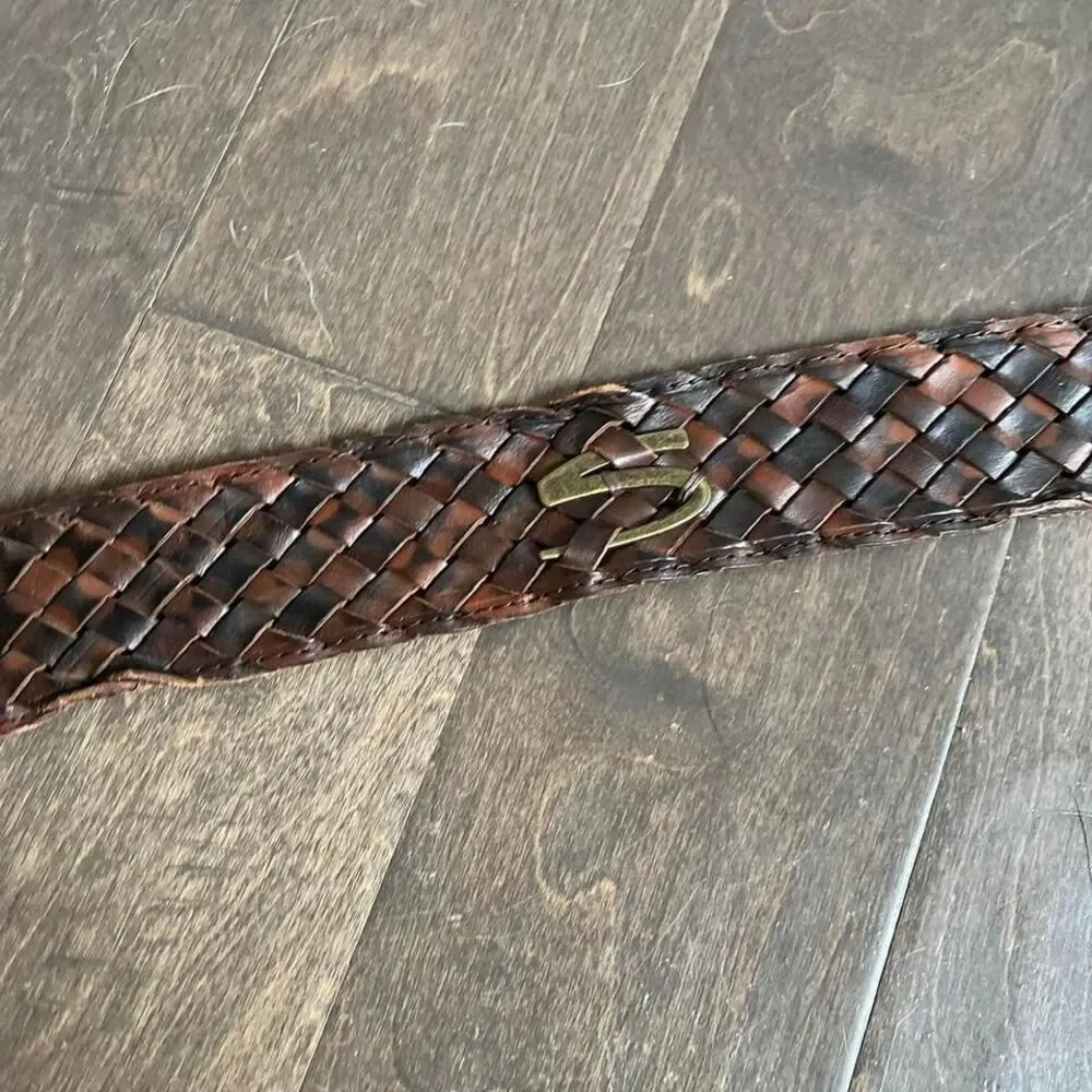 Vintage Y2K Silver Jeans Woven‎ Belt